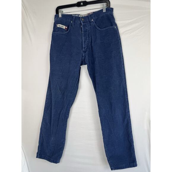 Rare VTG Droors Brand Corduroy Pants Size 30x32 Blue USA Denim Y2K Style - Picture 1 of 6